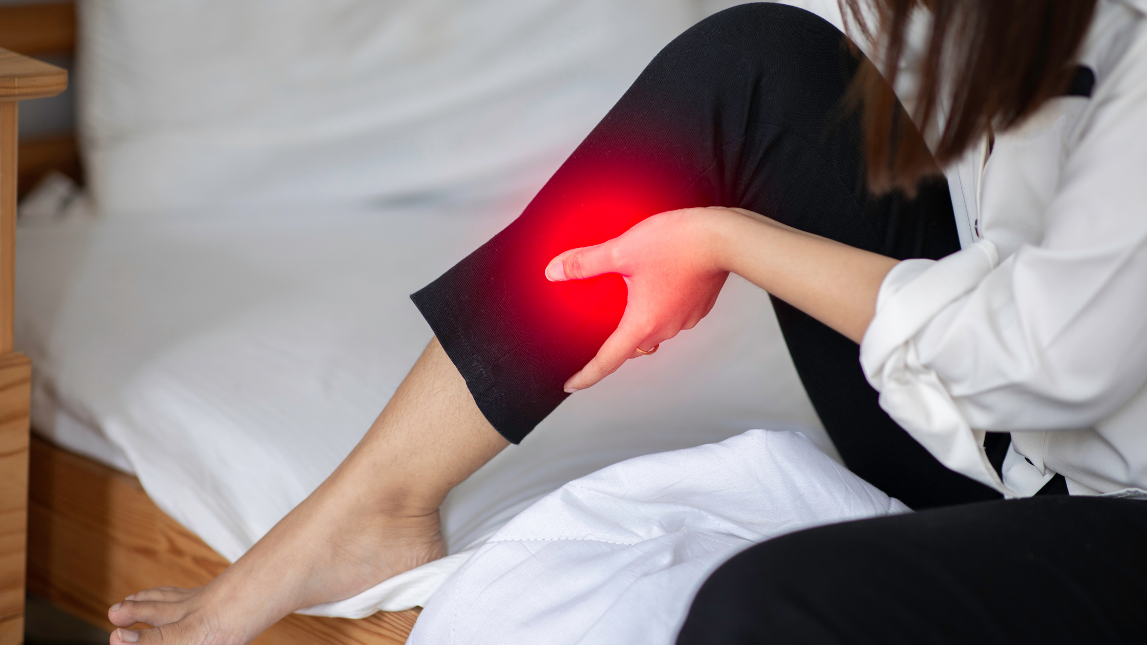 woman with lower leg pain